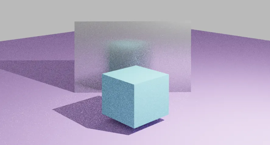 Cube with glossy wall